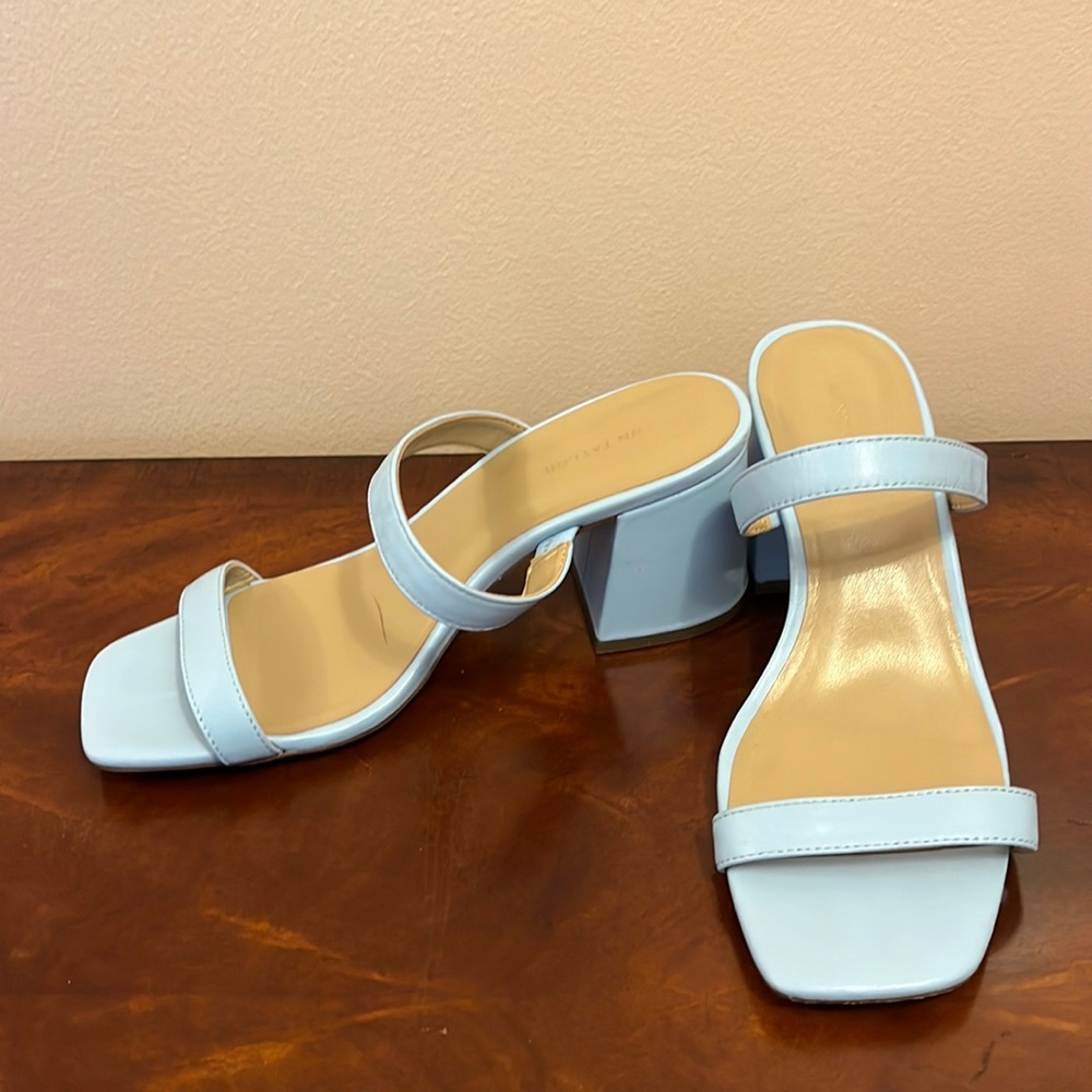 Ann Taylor and blue sandals, size 6 1/2 worn twice